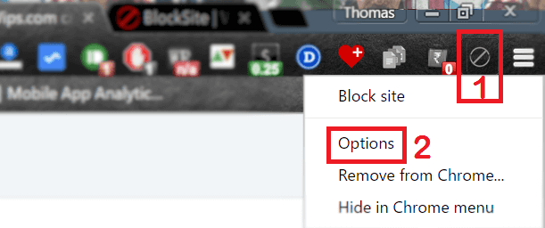 Block websites on google Chrome browser