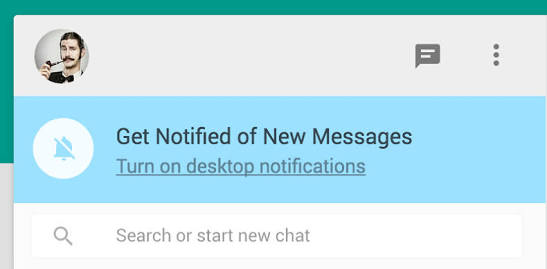 WhatsApp notification