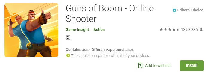 Guns of Boom Multiplayer android game