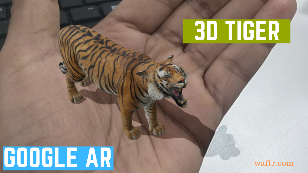 3D Tiger in phone using Google search