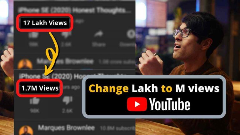 How to Change Lakhs to Million views back on YouTube