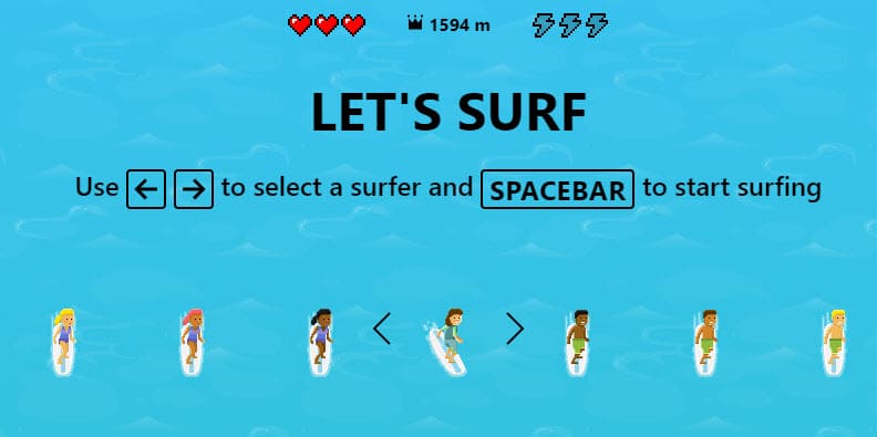 How to play Surf game
