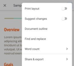 Share and Export Google Docs