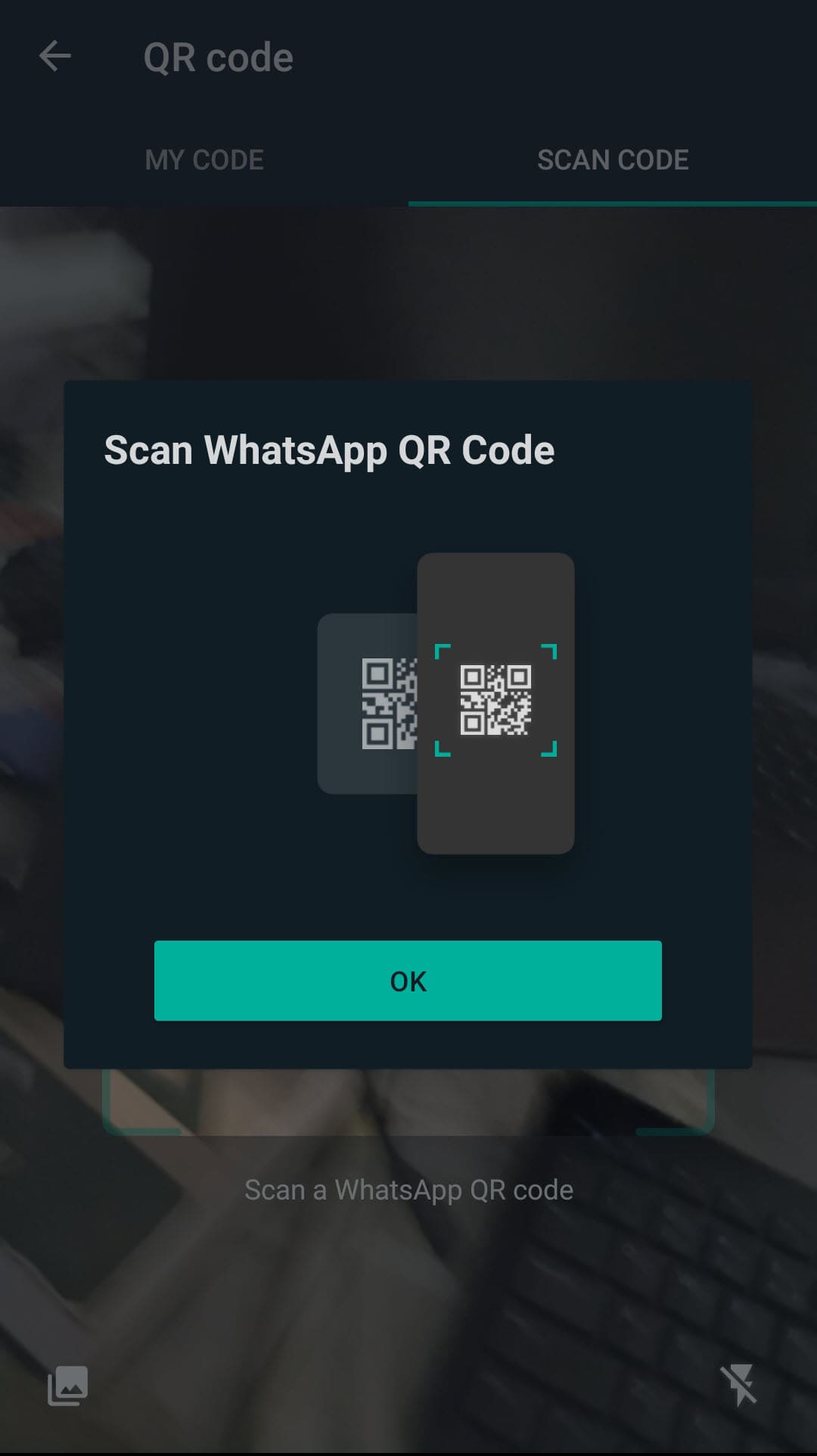 Scan WhatsApp QR code