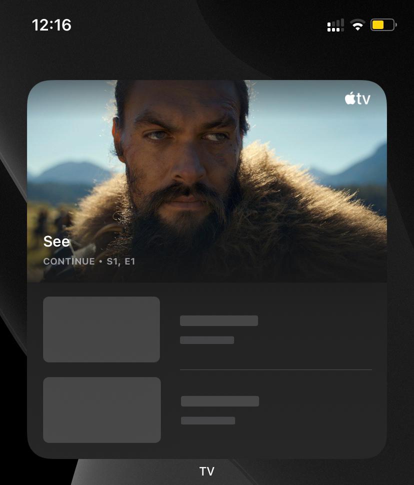 Apple TV iOS 14 Widget