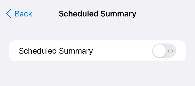 Enable Scheduled Summary