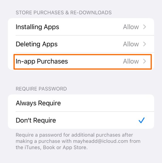 in-app purchases