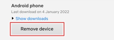 Choose Remove Device